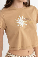 Load image into Gallery viewer, Rhythm Follow The Sun Crop Crew Tee
