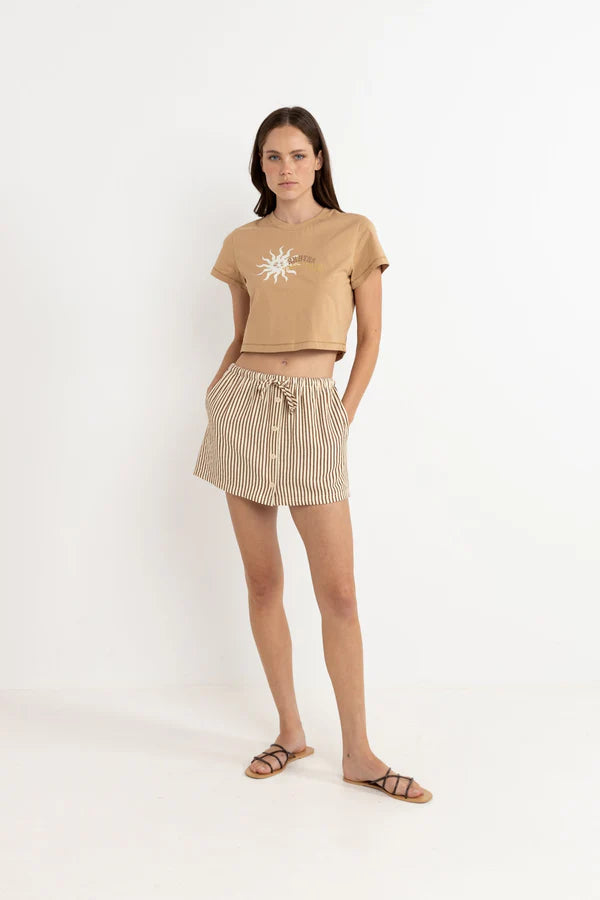Rhythm Follow The Sun Crop Crew Tee