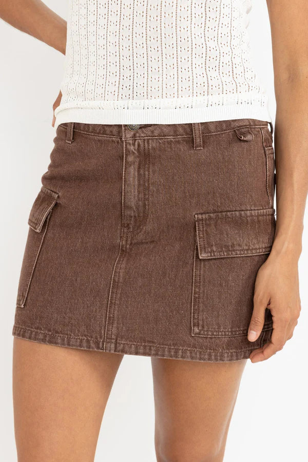RHYTHM Cargo Denim Mini Skirt
