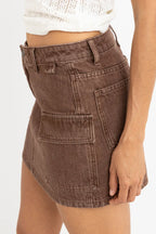 RHYTHM Cargo Denim Mini Skirt