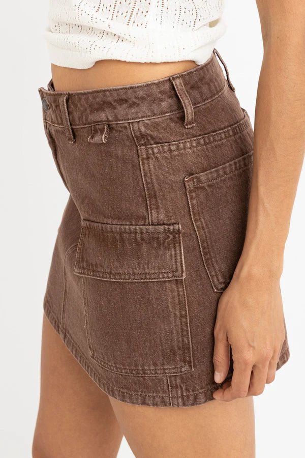 RHYTHM Cargo Denim Mini Skirt
