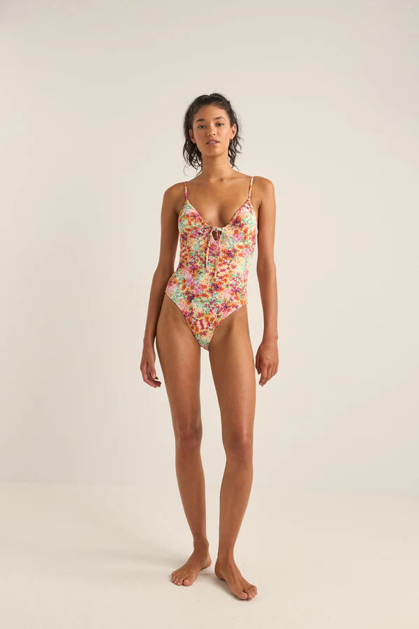 RHYTHM Sierra Floral Tie Front One Piece