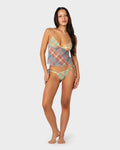 RUSTY CHECK MOI TANKINI CAMI TOP