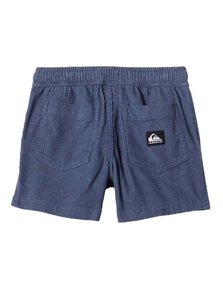 QUIKSILVER BOYS Taxer Cord Walkshorts in Vintage Indigo