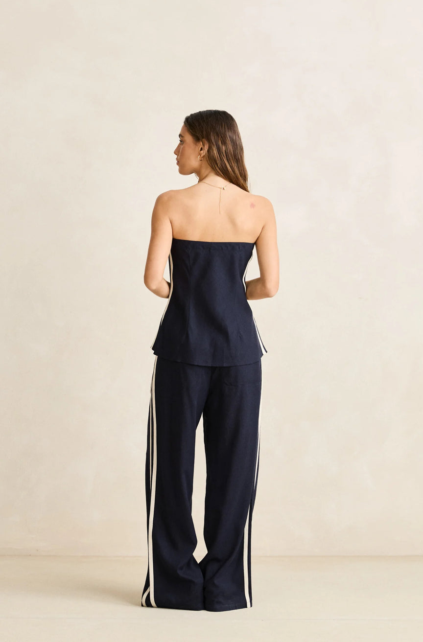 Rhythm Contrast Linen Pant