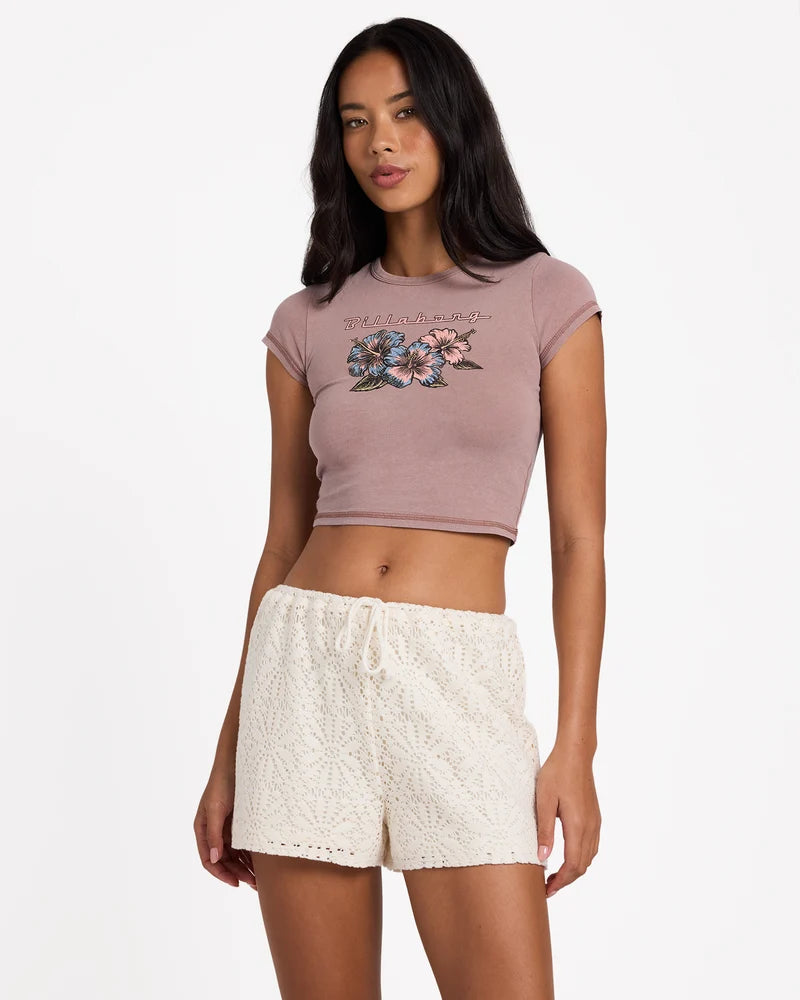 Billabong Womens Cloud Nine Elastic Waist Shorts