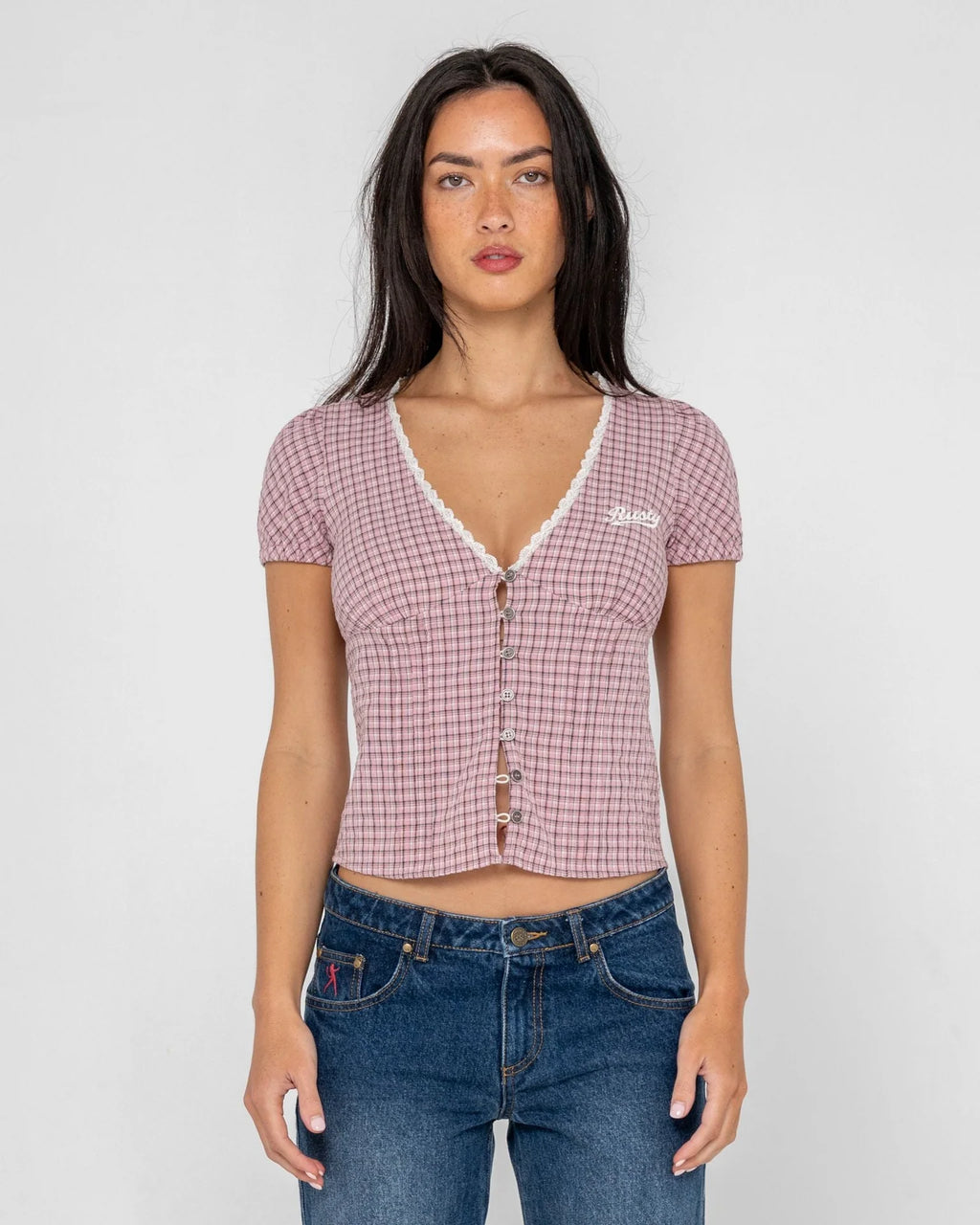 RUSTY Peggy Sue Button Down Blouse