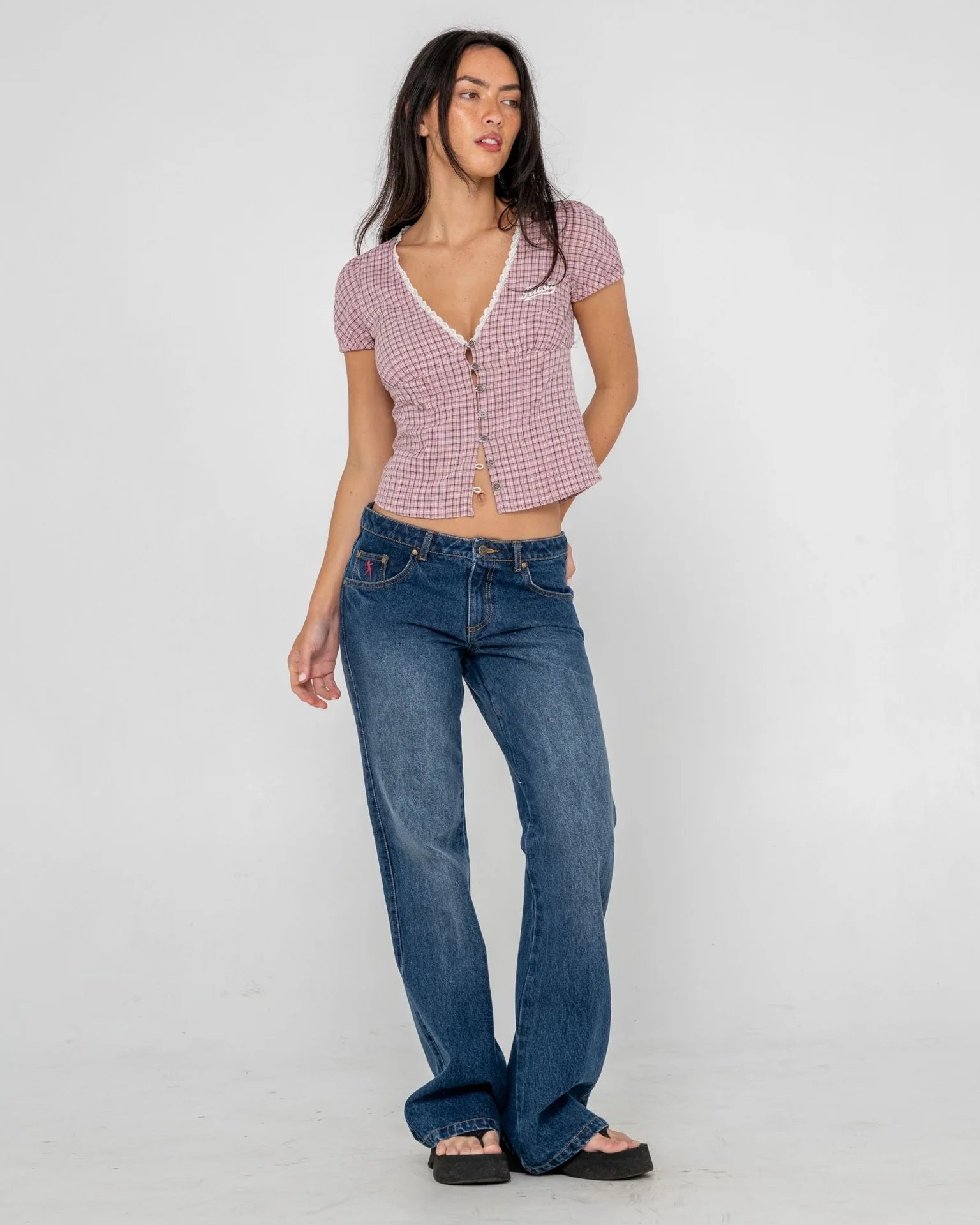RUSTY Peggy Sue Button Down Blouse