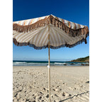 SALTY SHADOWS Vintage Stripe Beach Umbrella