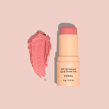 Load image into Gallery viewer, AVOCADO ZINC - SPF 50 Natural Lip &amp; Cheek Tint - Coral
