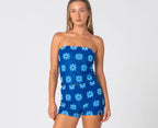 Rusty Bloom Towelling Booty Short Royal Blue/ Blue