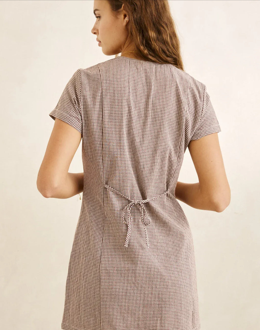 Rhythm London Check Button Front Mini Dress