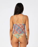 RUSTY CHECK MOI TANKINI CAMI TOP