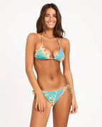 ROXY Laguna Tie Side High Leg Cheeky Bikini Bottom