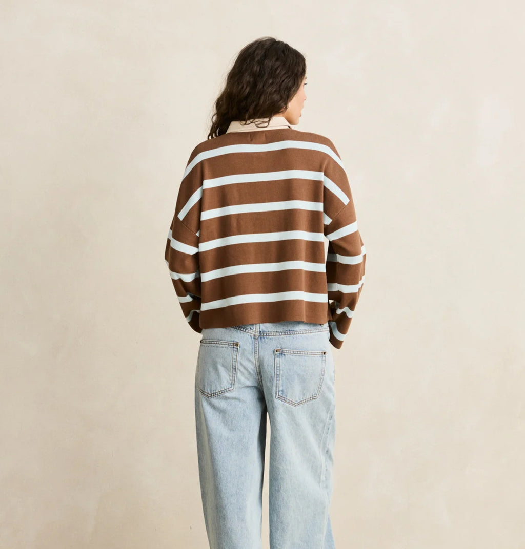 Rhythm Rugby Polo Knit Sweatshirt