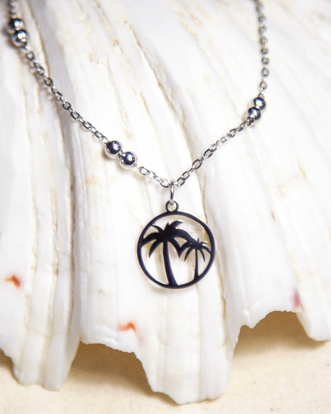 OSHEANA Palm Beaded Necklace