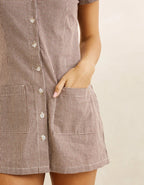 Rhythm London Check Button Front Mini Dress