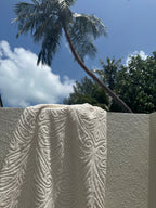 SALTY SHADOWS - Cream Cotton Traveller Terry Towel