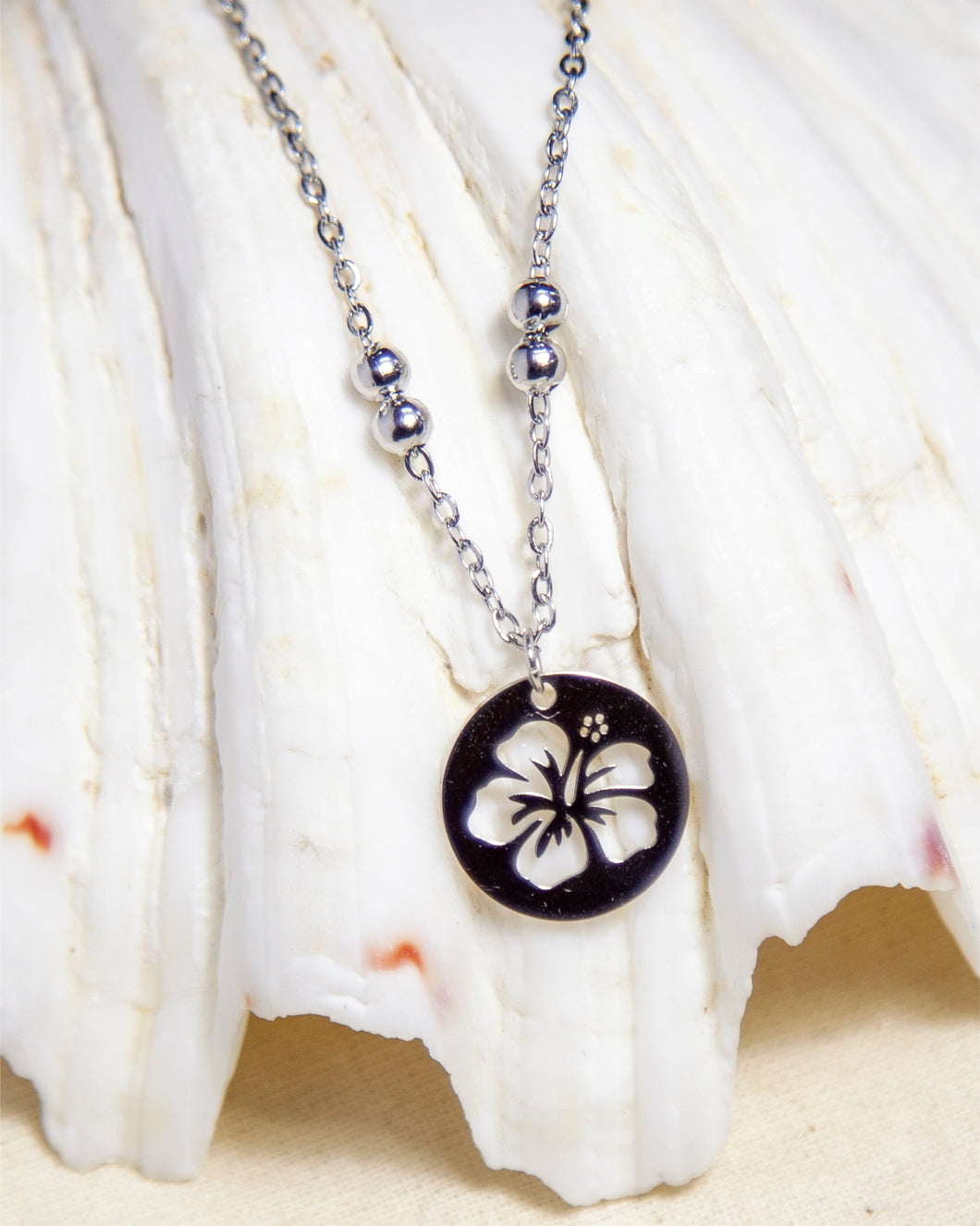OSHEANA Hibiscus Beaded Necklace