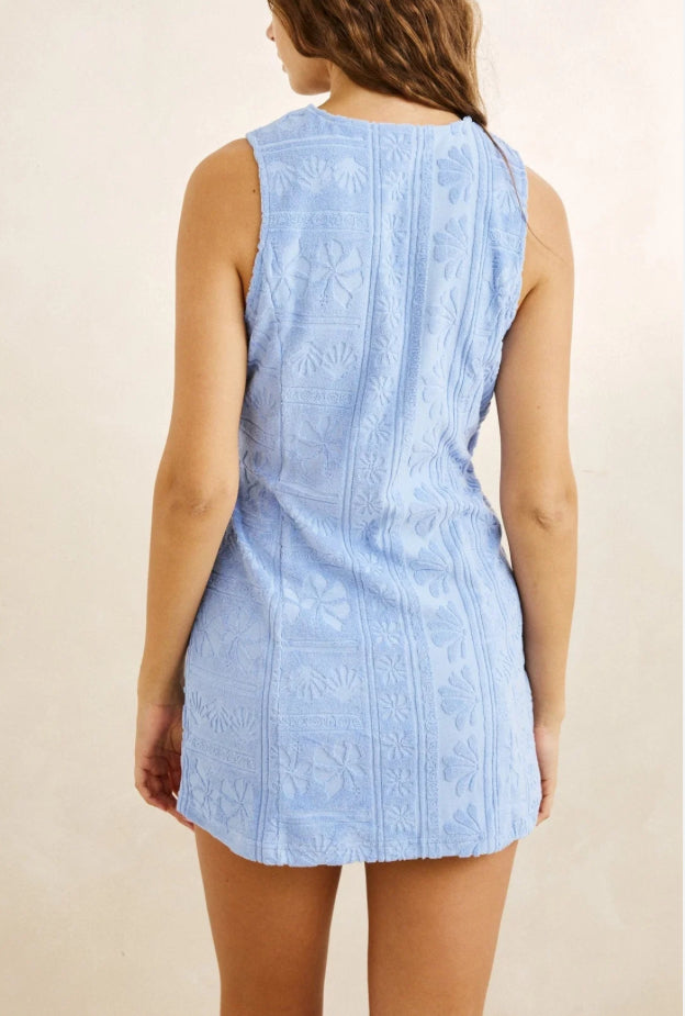 Rhythm Bayside Terry Towelling Wrap Mini Dress