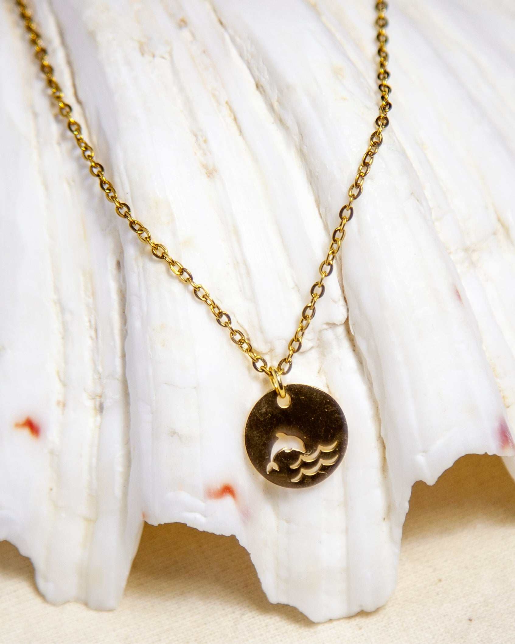 OSHEANA Dolphin Wave Necklace