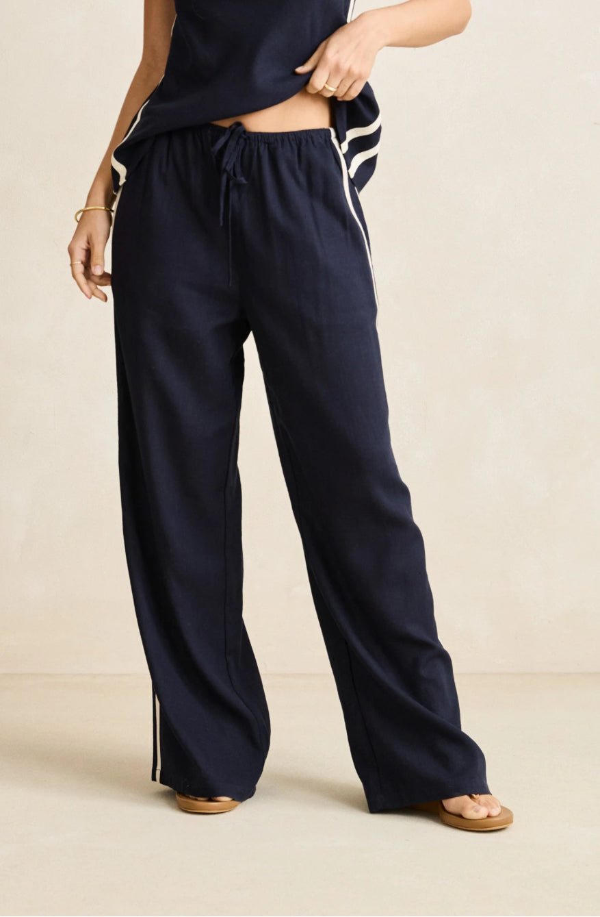 Rhythm Contrast Linen Pant
