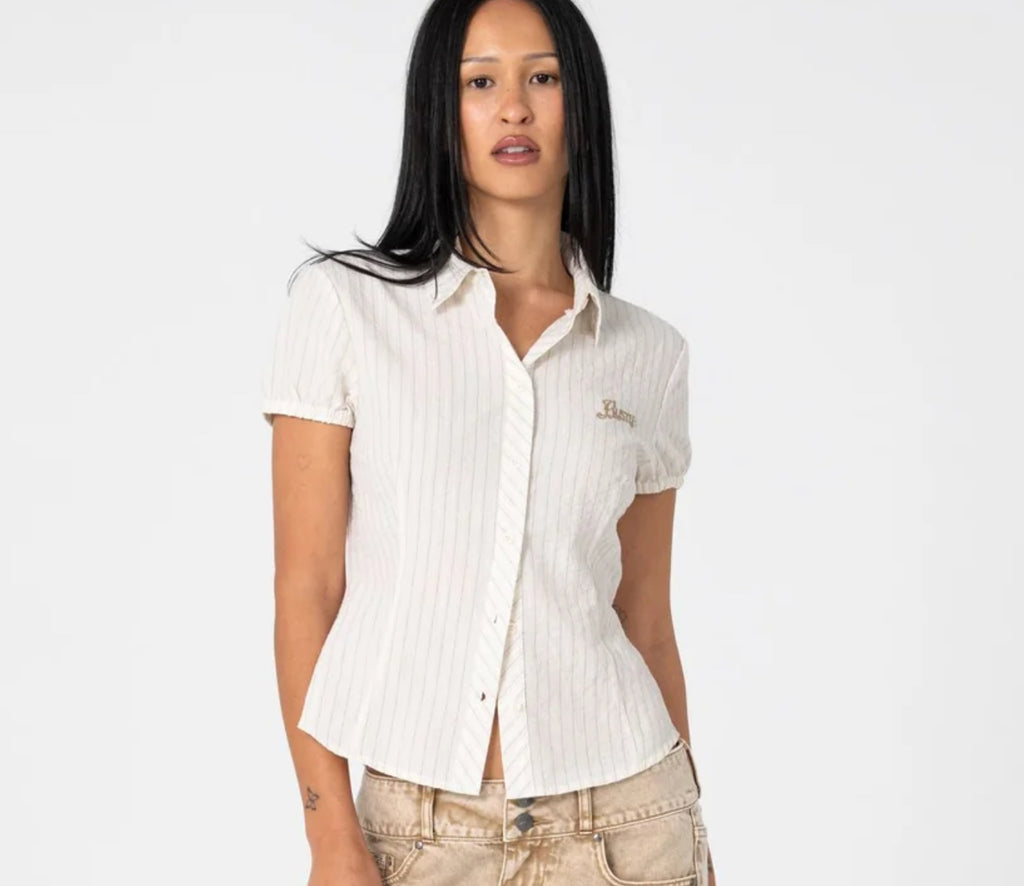 Missy May Striped Shirt Oatmeal
