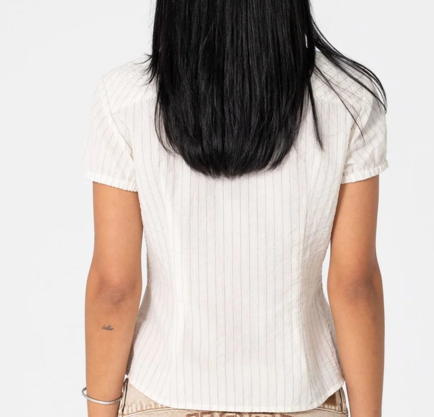Missy May Striped Shirt Oatmeal