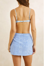 Rhythm Terry Towelling Wrap Mini Skirt