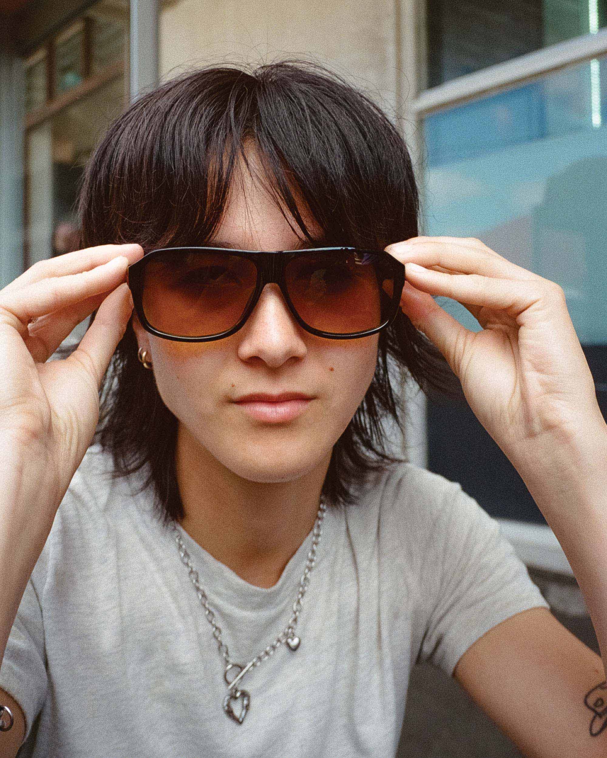 RITUAL VISION THE EXECUTIVE POLISHED BLACK / AMBER FADE POLARISED