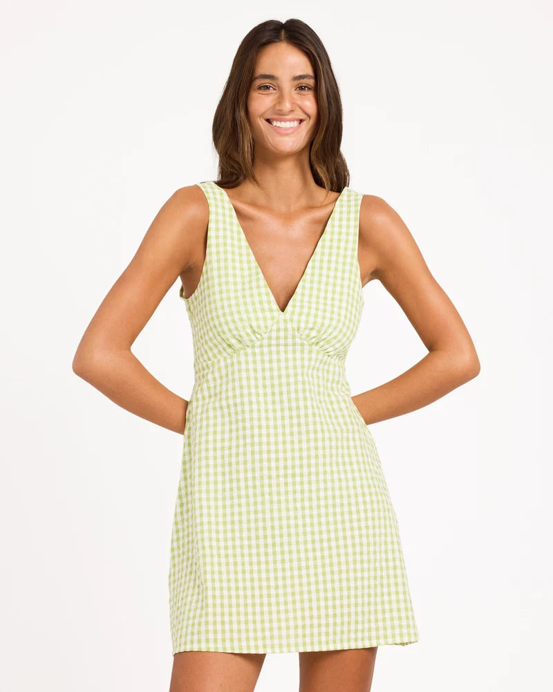 Womens Charlie Check Mini Dress-ROXY
