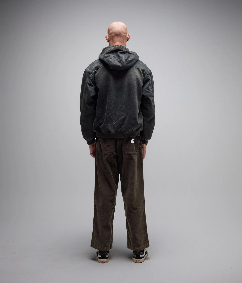 FORMER ENIGMA HOODED DENIM JACKET // DARK BLUE