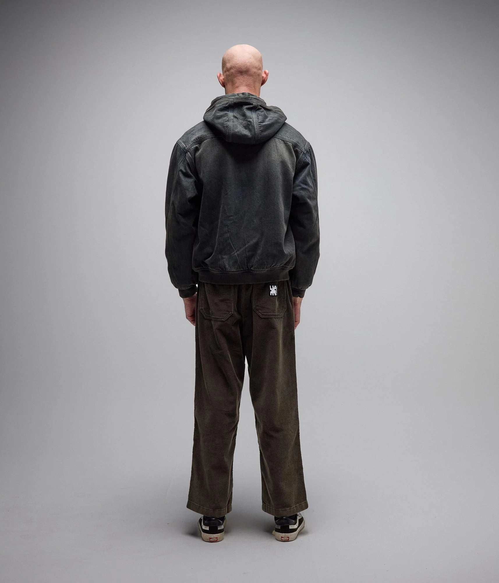 FORMER ENIGMA HOODED DENIM JACKET // DARK BLUE