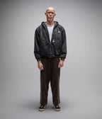 FORMER ENIGMA HOODED DENIM JACKET // DARK BLUE