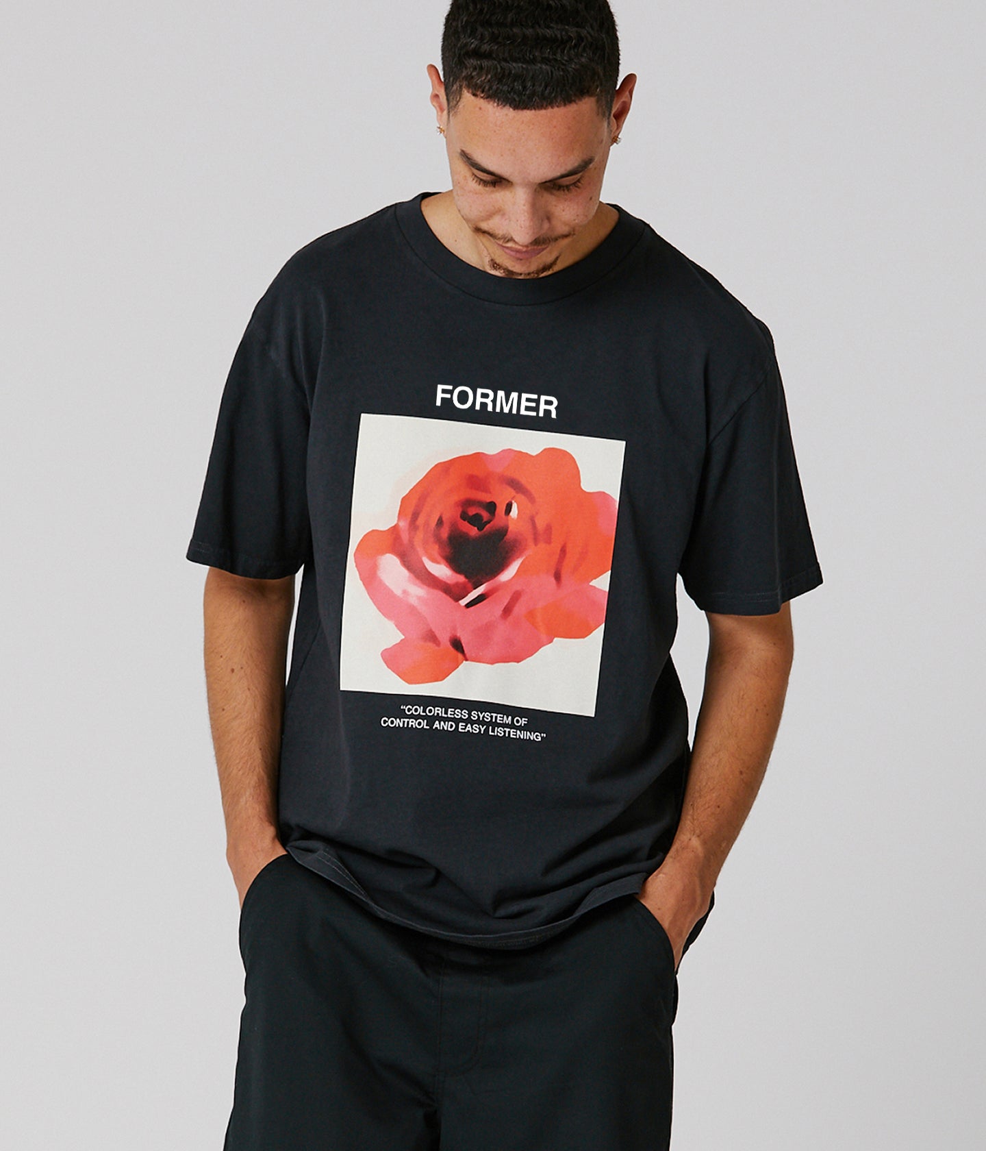 FORMER ROSETTE T-SHIRT - BLACK