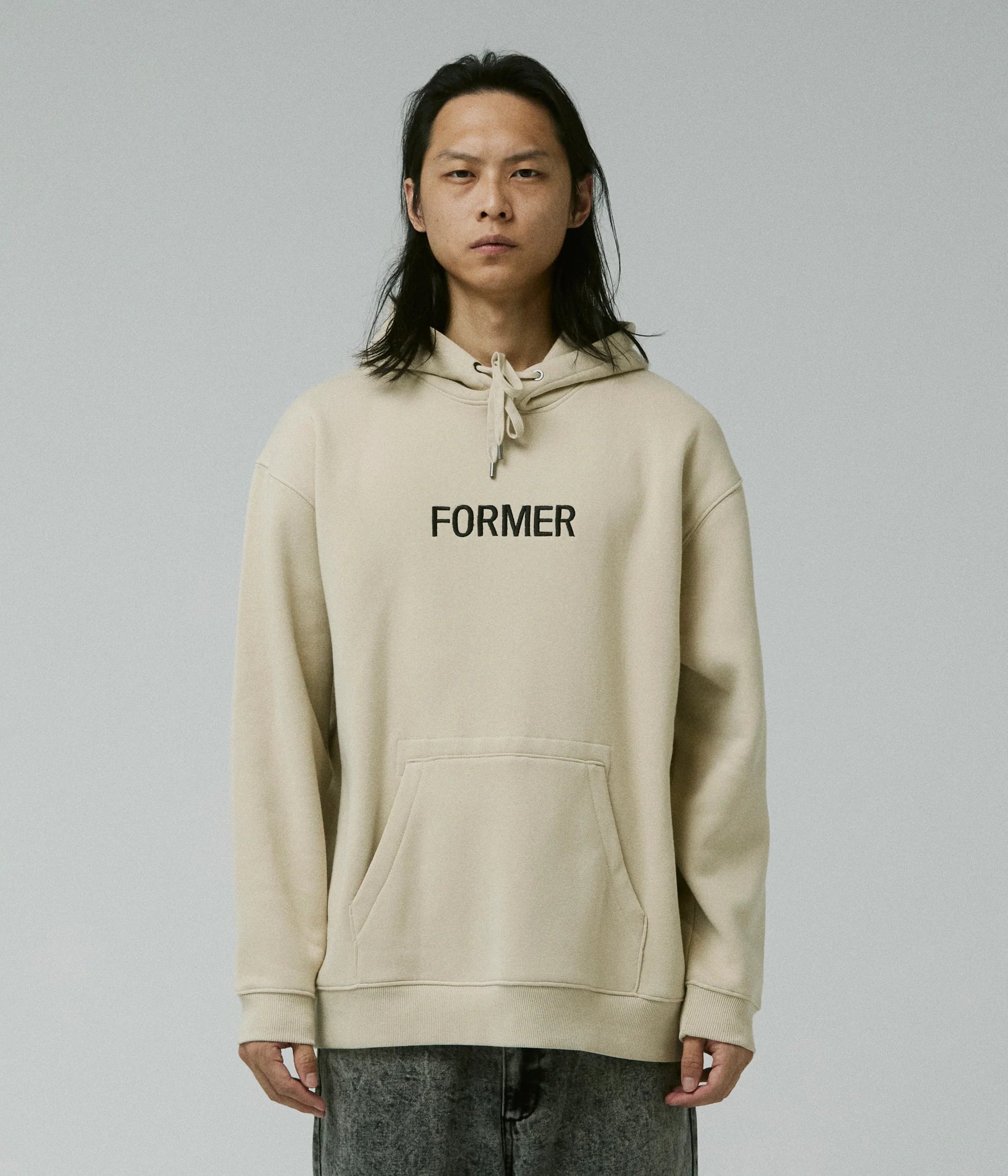 FORMER LEGACY EMB HOOD // BONE