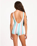 ROXY RG Latigo Stripe Boyleg Swimsuit