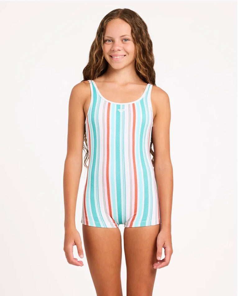 ROXY RG Latigo Stripe Boyleg Swimsuit