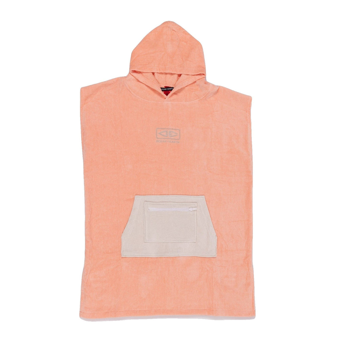 OCEAN + EARTH Youth Hooded Poncho Seashell Pink