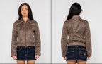 Lizzy Faux Leather Fitted Jacket