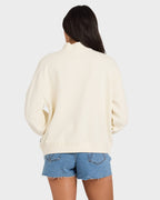 WOMENS RVCA 1/4 ZIP FLEECE JUMPER -RVCA