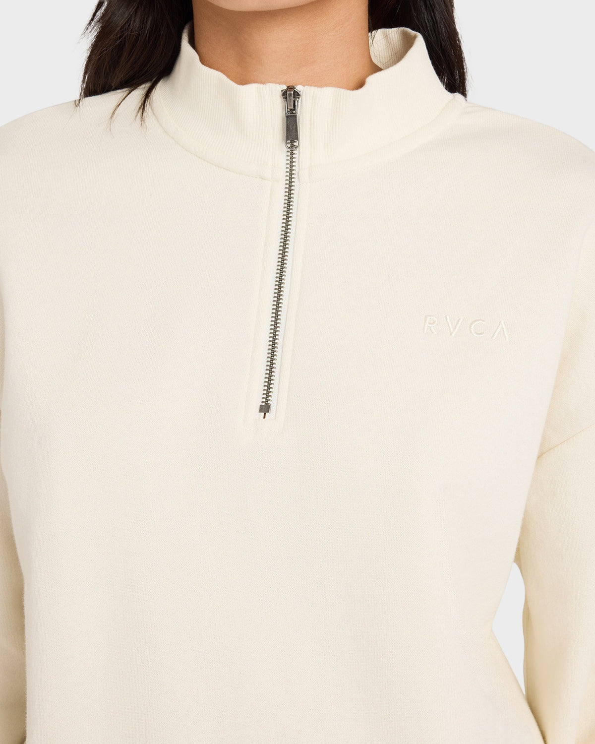 WOMENS RVCA 1/4 ZIP FLEECE JUMPER -RVCA
