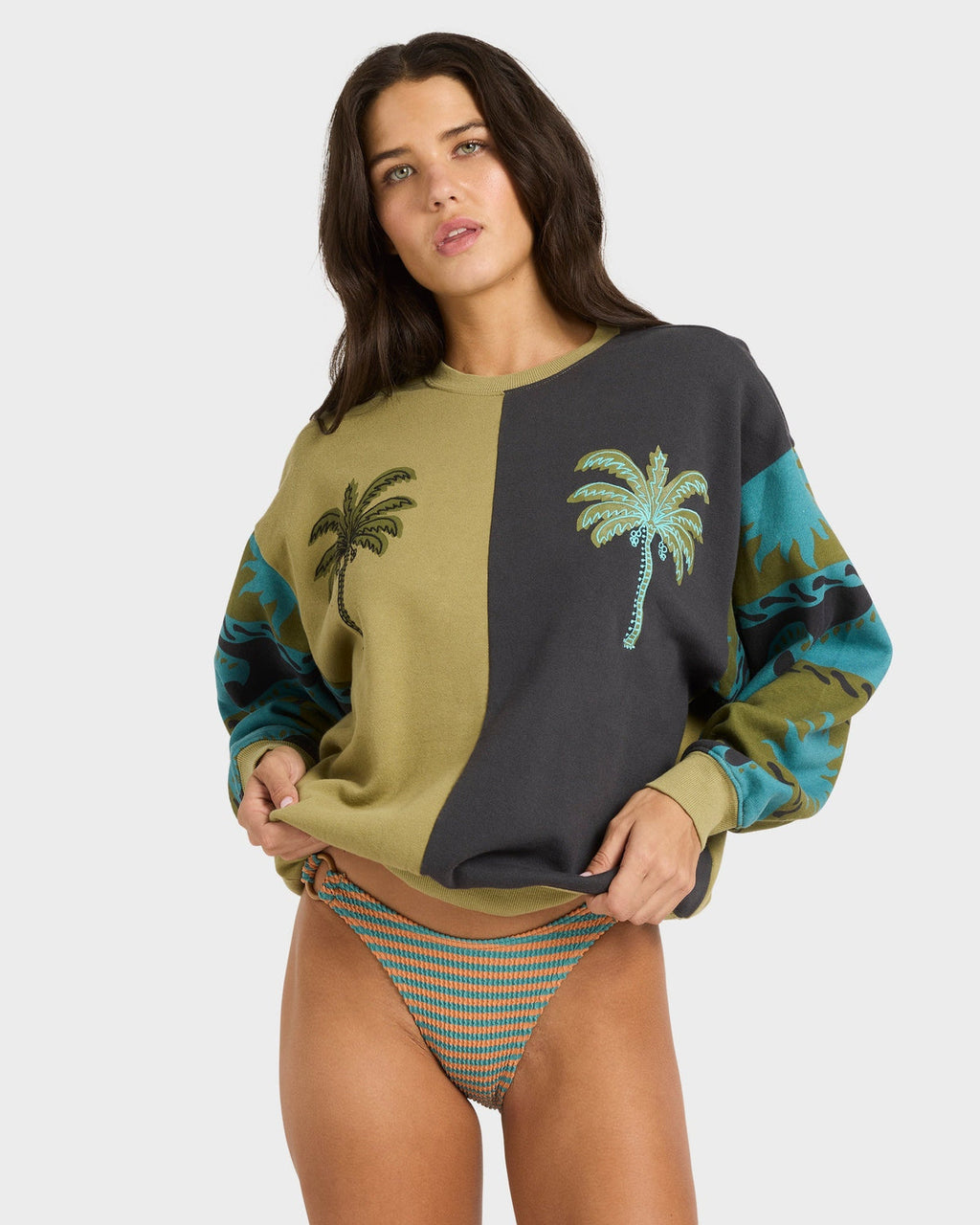 Womens Split Palm Kendal Crew Neck -BILLABONG