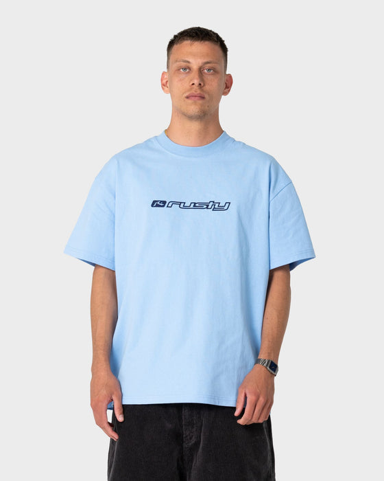 FRAGMENT SHORT SLEEVE TEE SKY BLUE - RUSTY