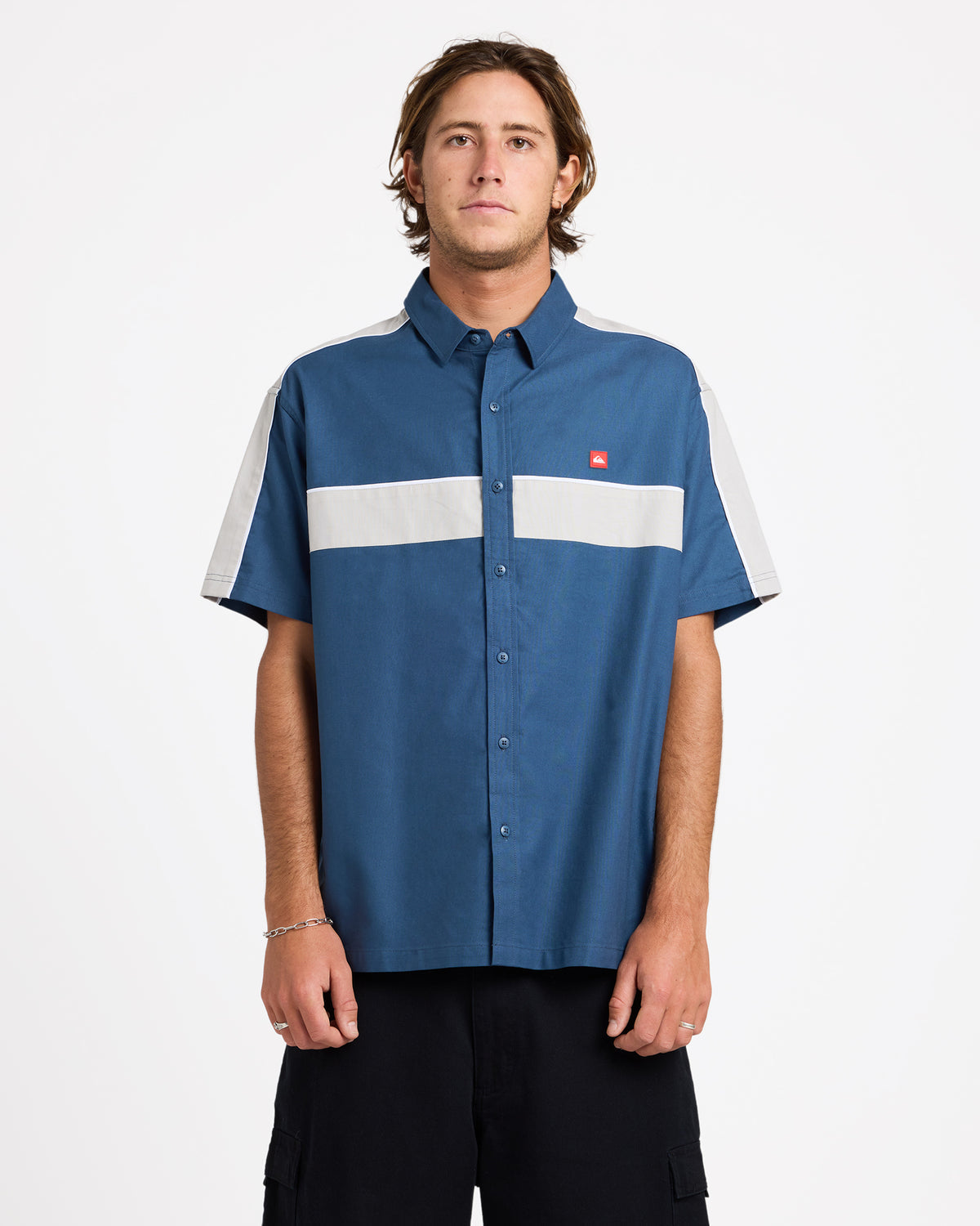 Mens Genetic Short Sleeve Shirt- QUICKSILVER