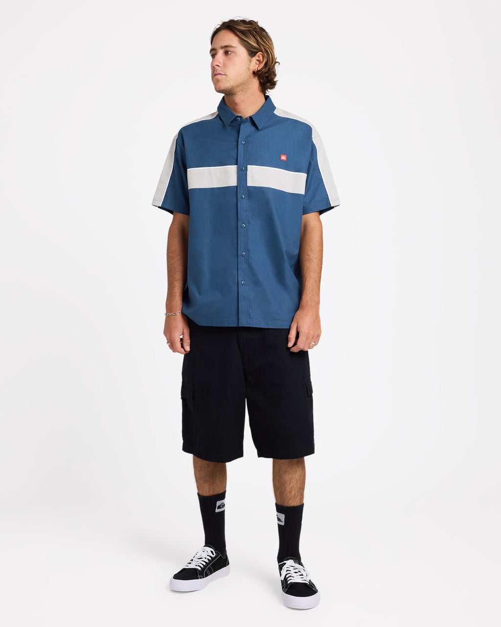 Mens Genetic Short Sleeve Shirt- QUICKSILVER