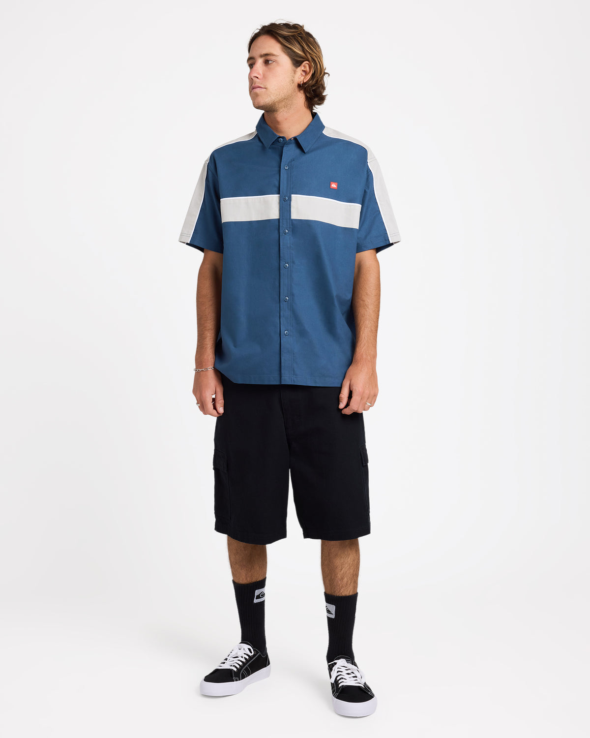 Mens Genetic Short Sleeve Shirt- QUICKSILVER