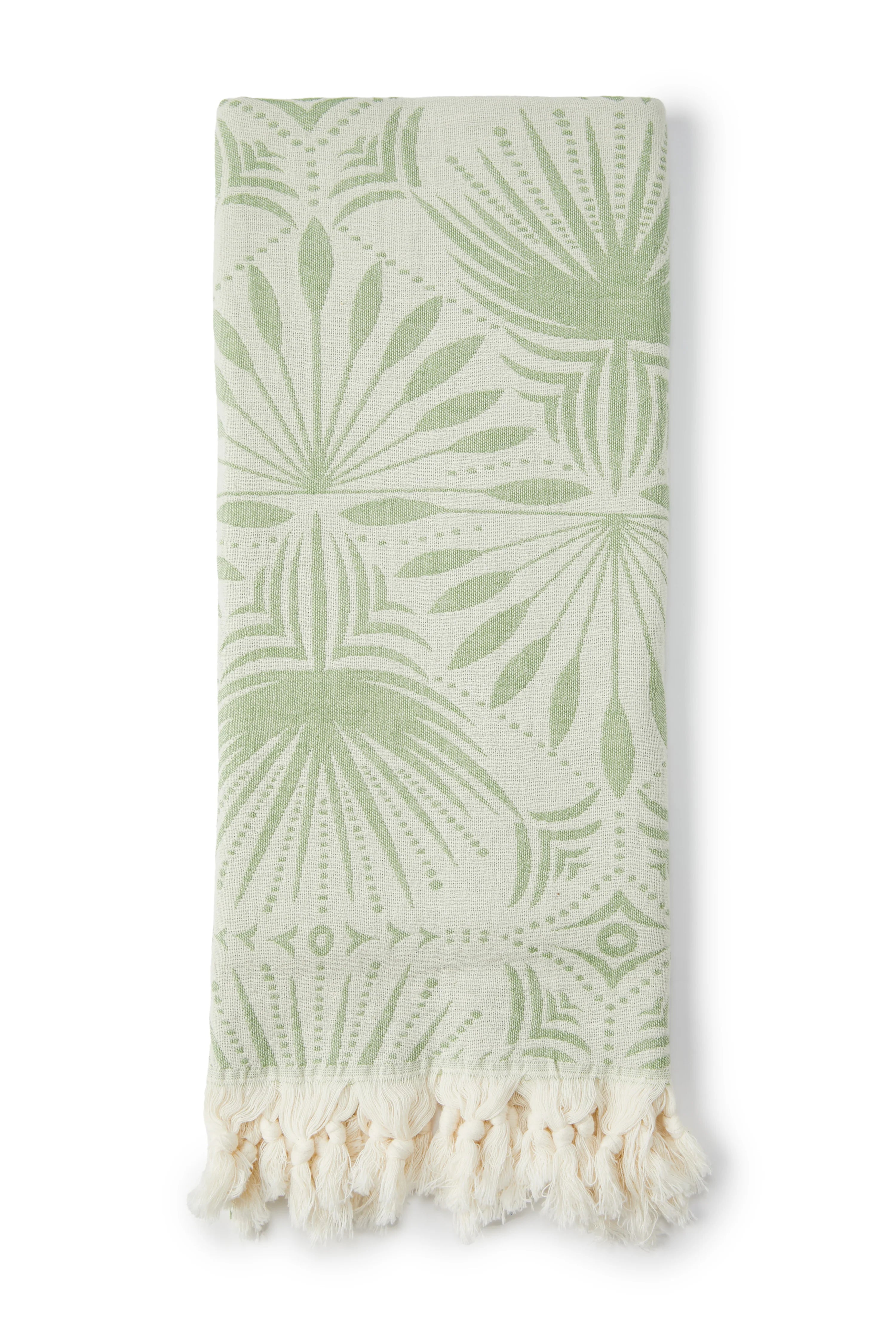 SALTY SHADOWS Frond Pattern Turkish Towel