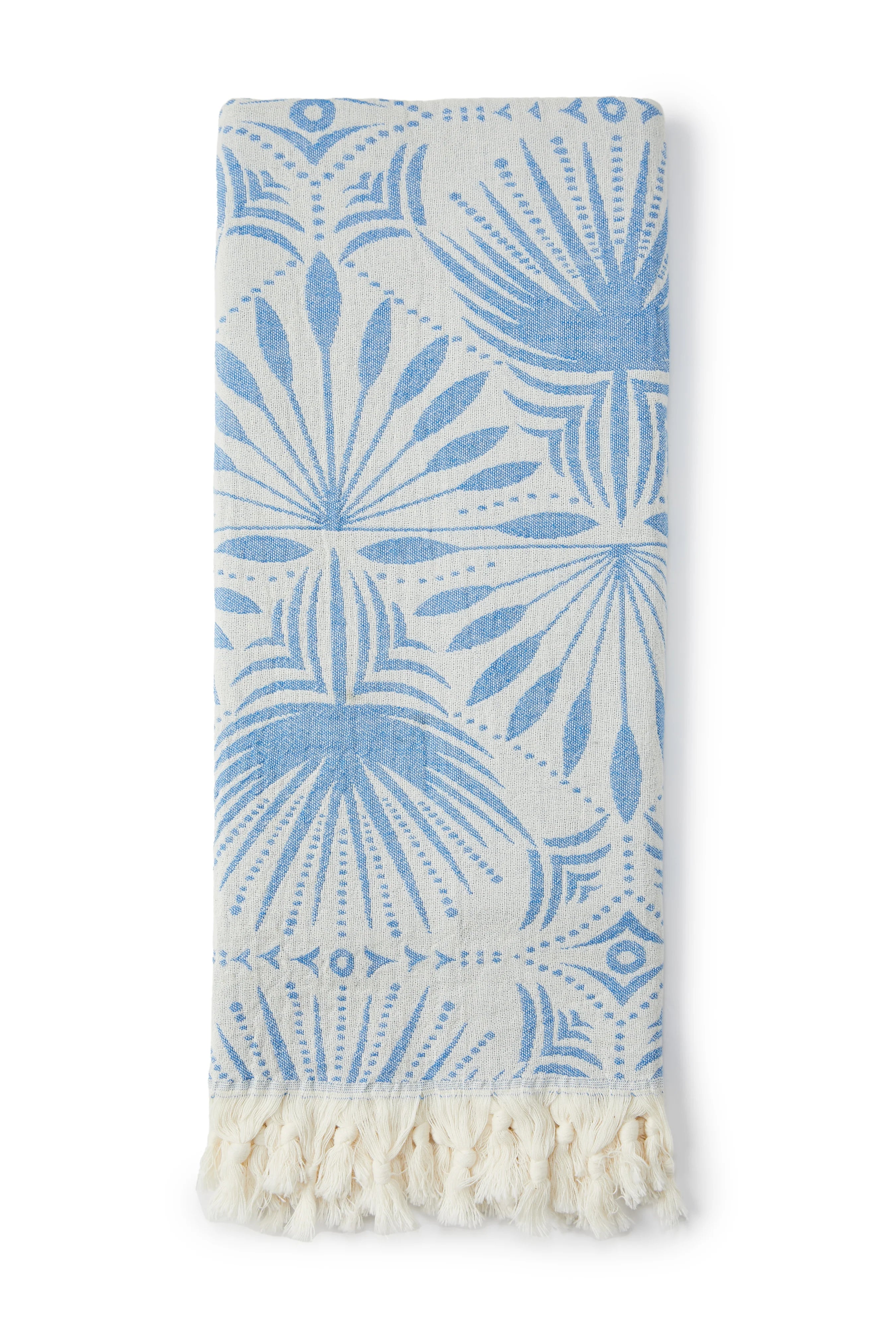 SALTY SHADOWS Frond Pattern Turkish Towel