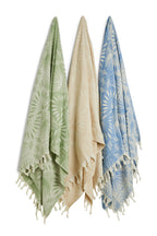 SALTY SHADOWS Frond Pattern Turkish Towel